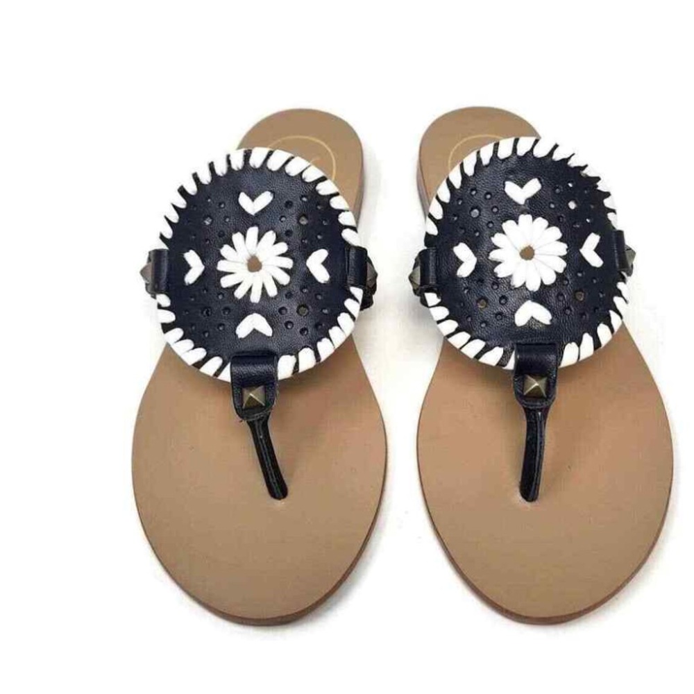 Jack Rogers navy and Tan Sandals